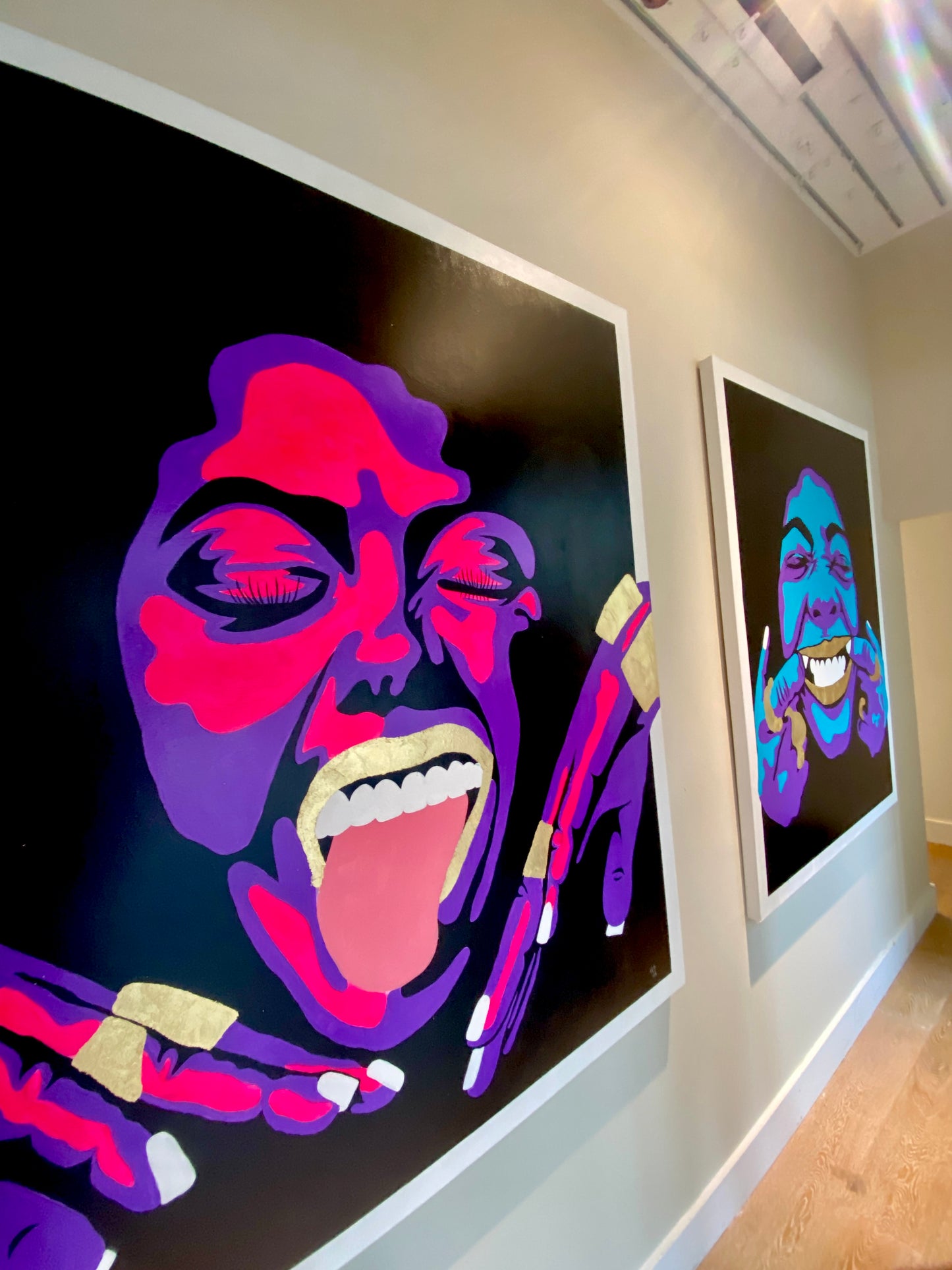 Neon #1 Canvas - Momma Lips Draws