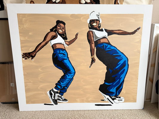 Feel The Rhythm Canvas - Momma Lips Draws