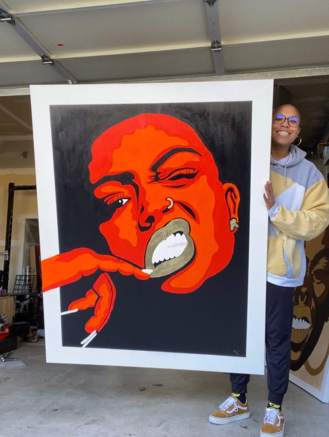 Don't Give In Canvas - Momma Lips Draws