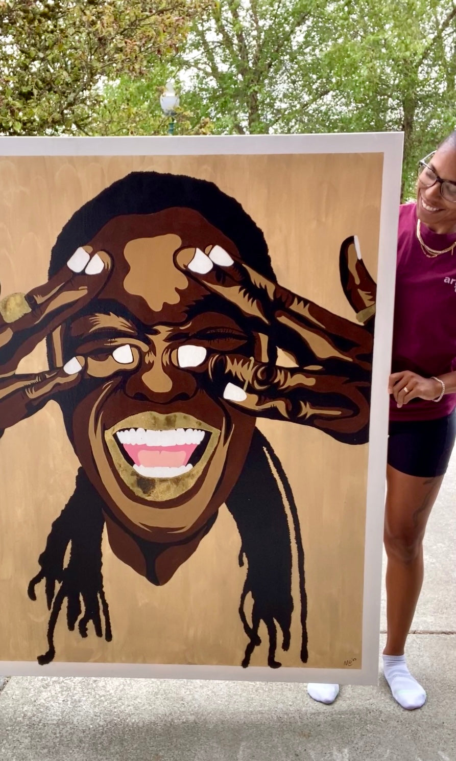 Braids B*tch Canvas - Momma Lips Draws