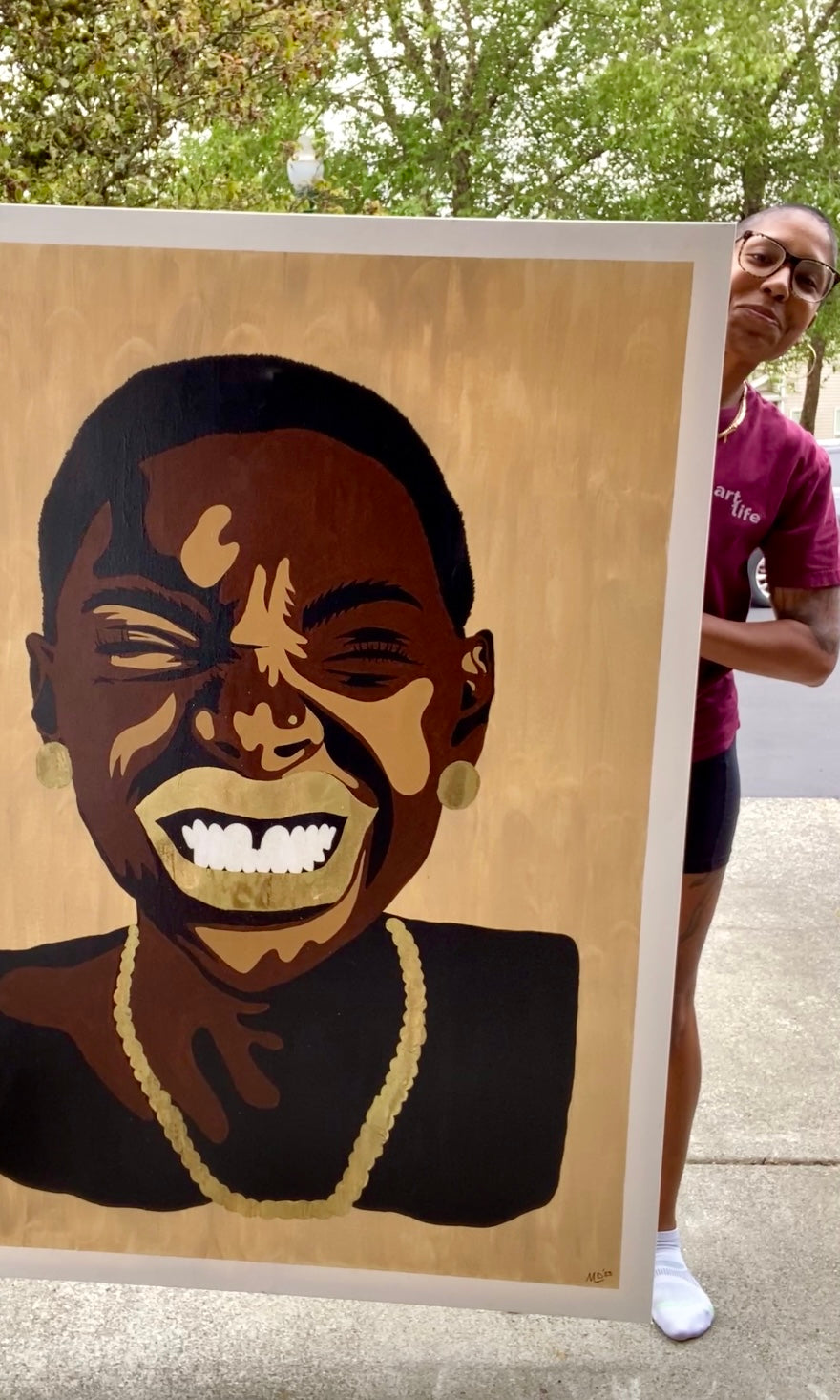 Gap Girl Canvas - Momma Lips Draws