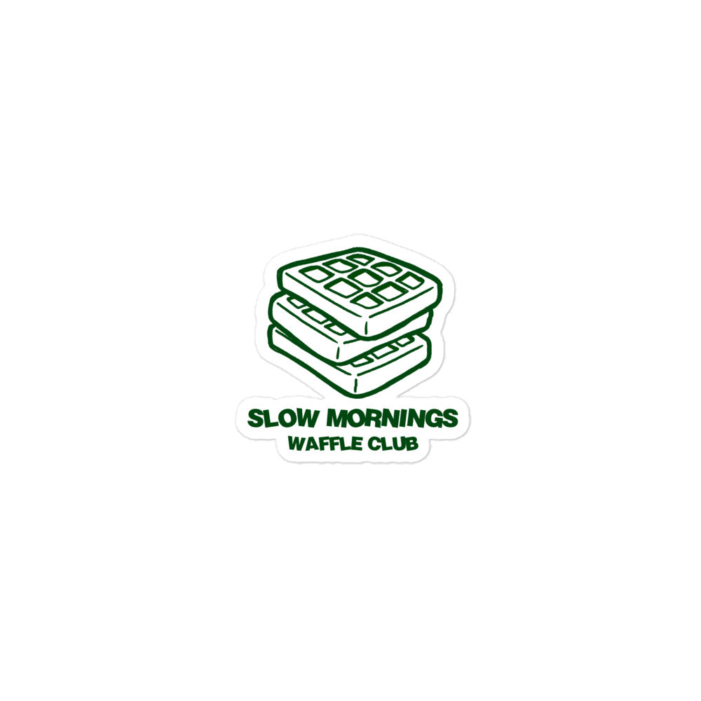 Slow Mornings Waffle Club Sticker