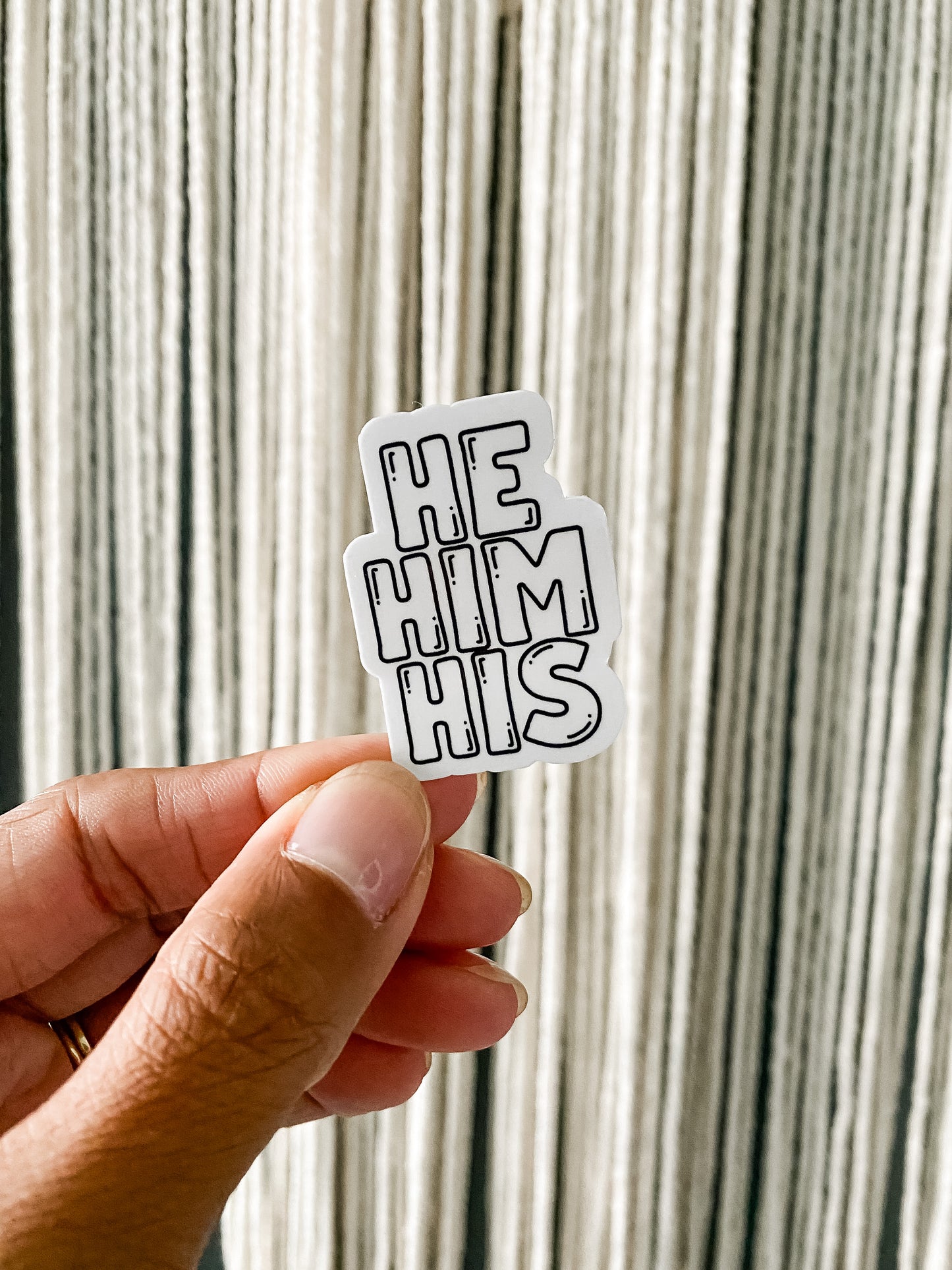 Pronouns Sticker - Momma Lips Draws