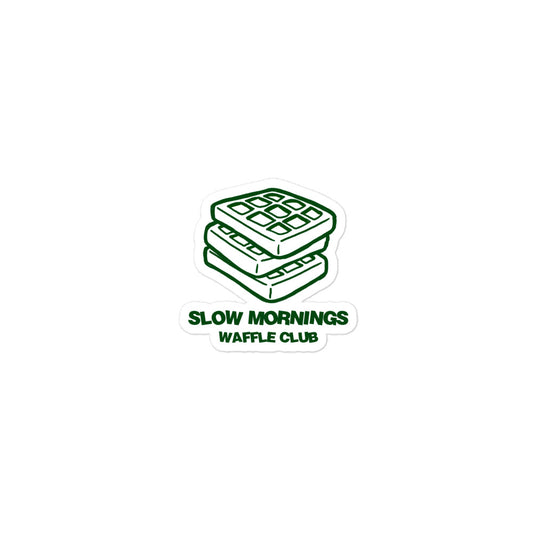 Slow Mornings Waffle Club Sticker