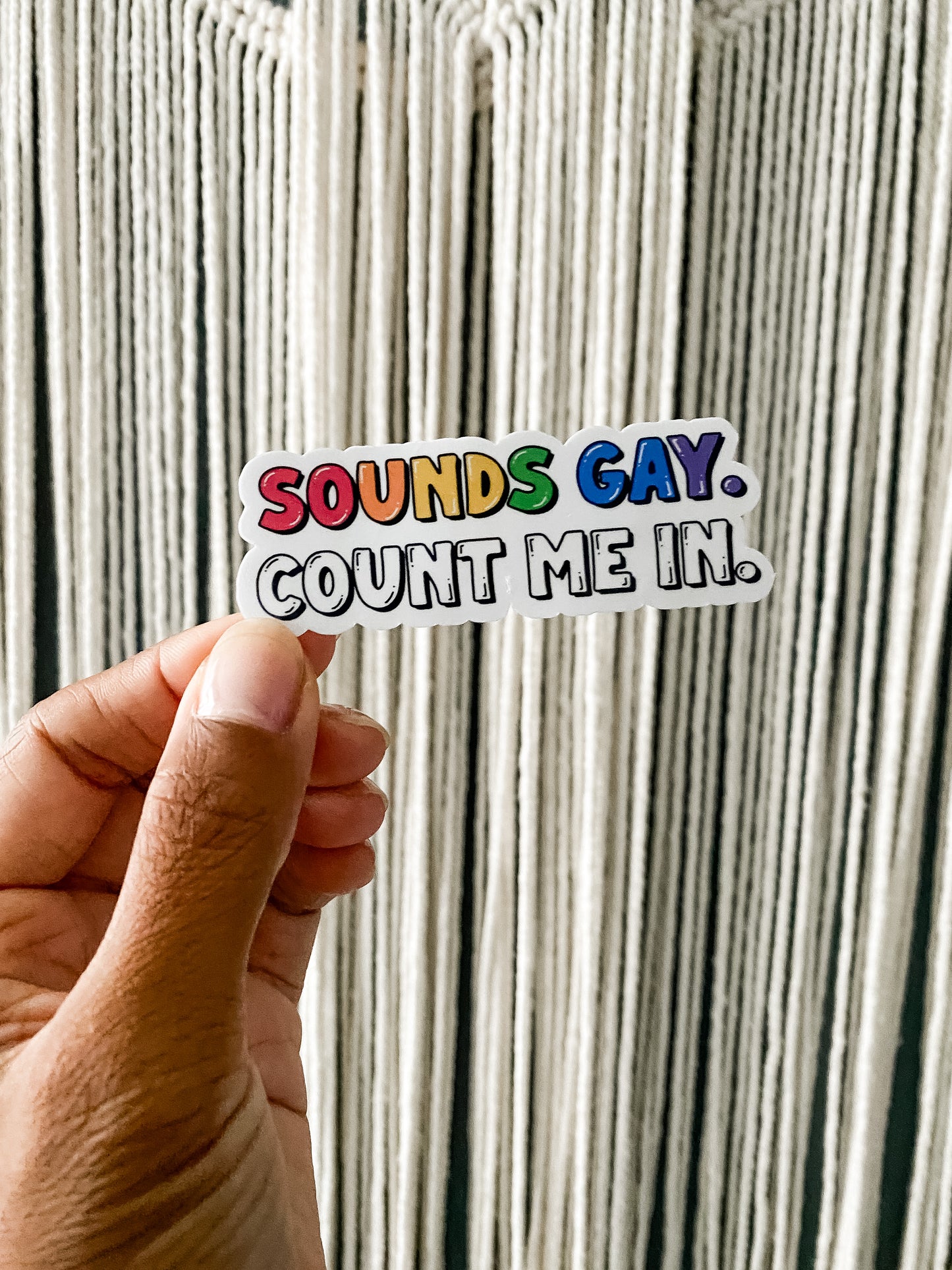Sounds Gay Sticker - Momma Lips Draws